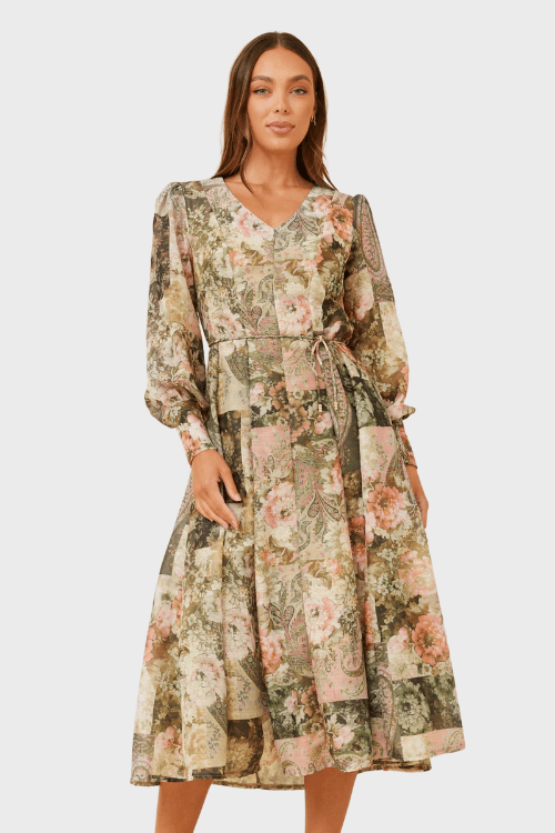 Janae Floral Midi Dress