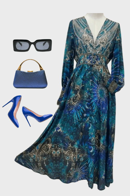 Peacock Fantasy Crystal Maxi