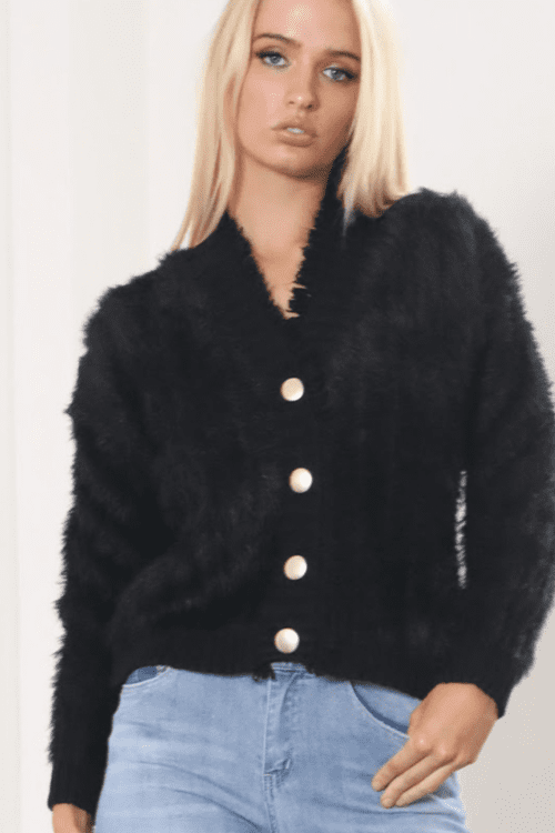 Shaggy Cardi 2.0 Fringe - Black
