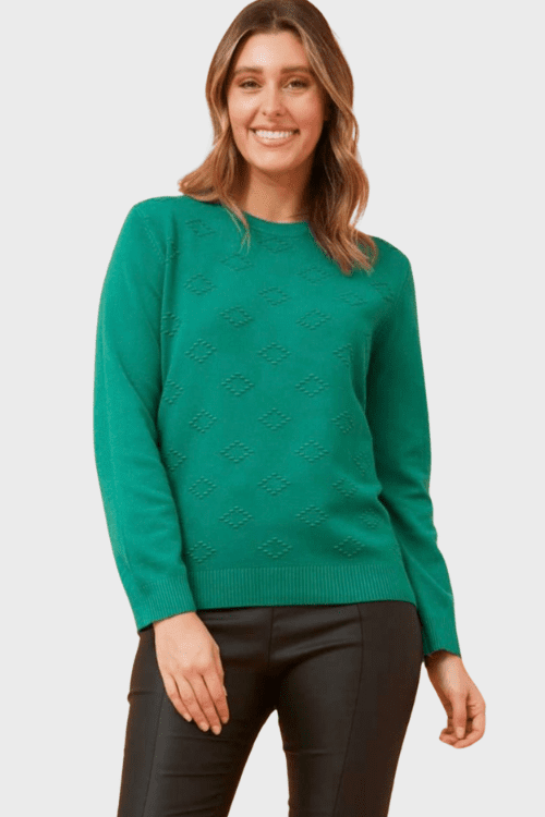 Darcy Diamond Knit - Jade
