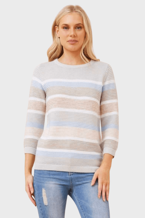 Skye Stripe Knit - Blue