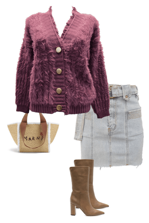 Shaggy Cardi 2.0 Fringe - Wine