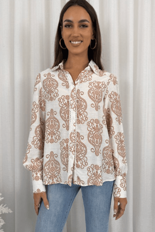 Bindi Blouse - Beige