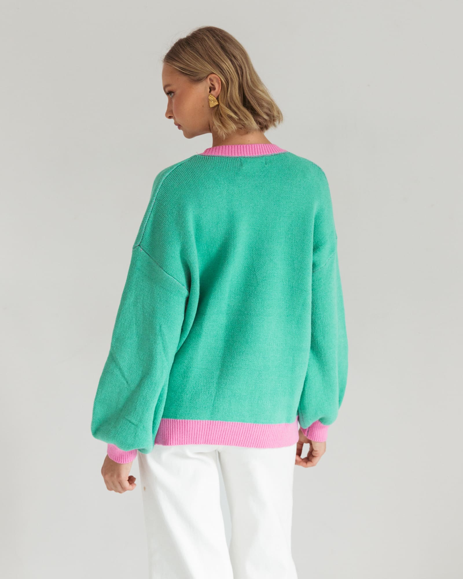 Wine O'Clock Knit - Aqua - Image 4