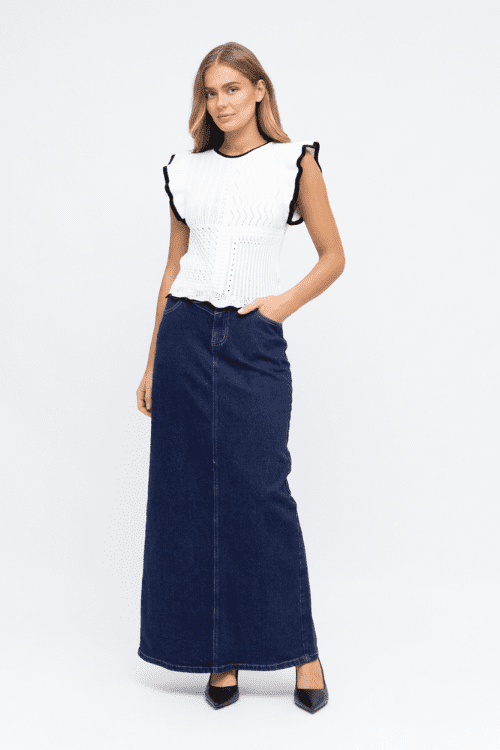 Dane Denim Skirt - Dark Denim