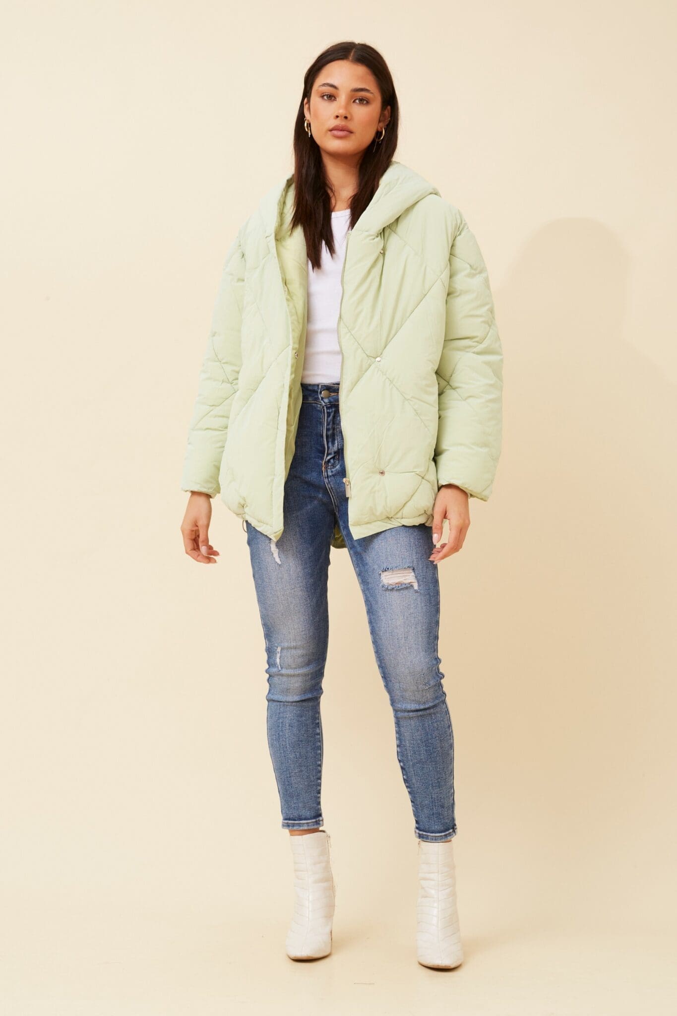 Vinelle Puffer Jacket - Mint - Image 2