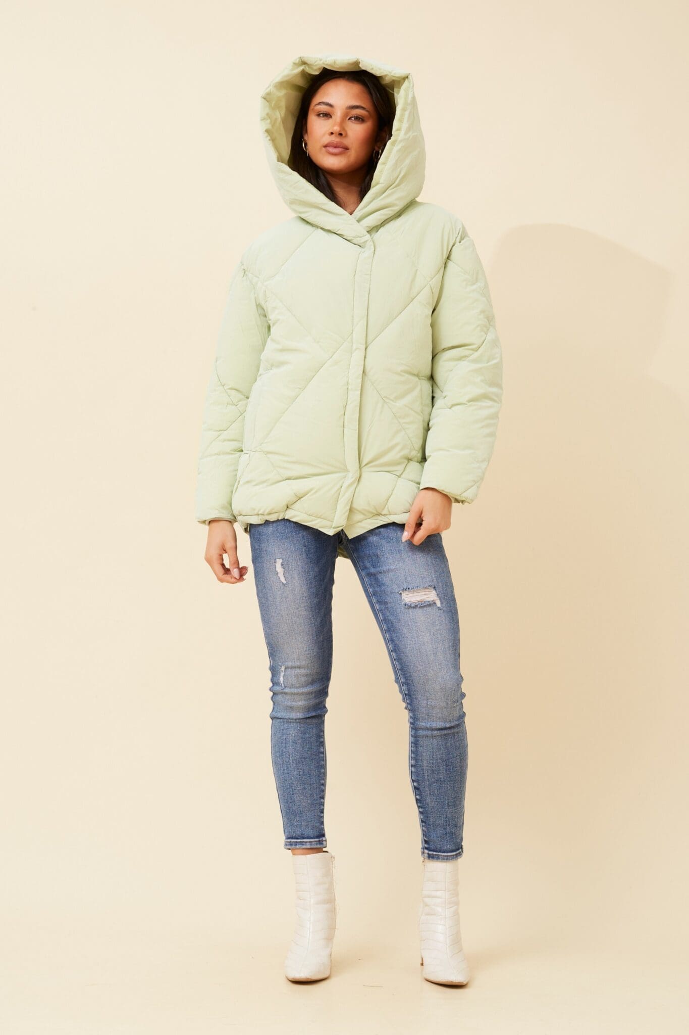 Vinelle Puffer Jacket - Mint - Image 3