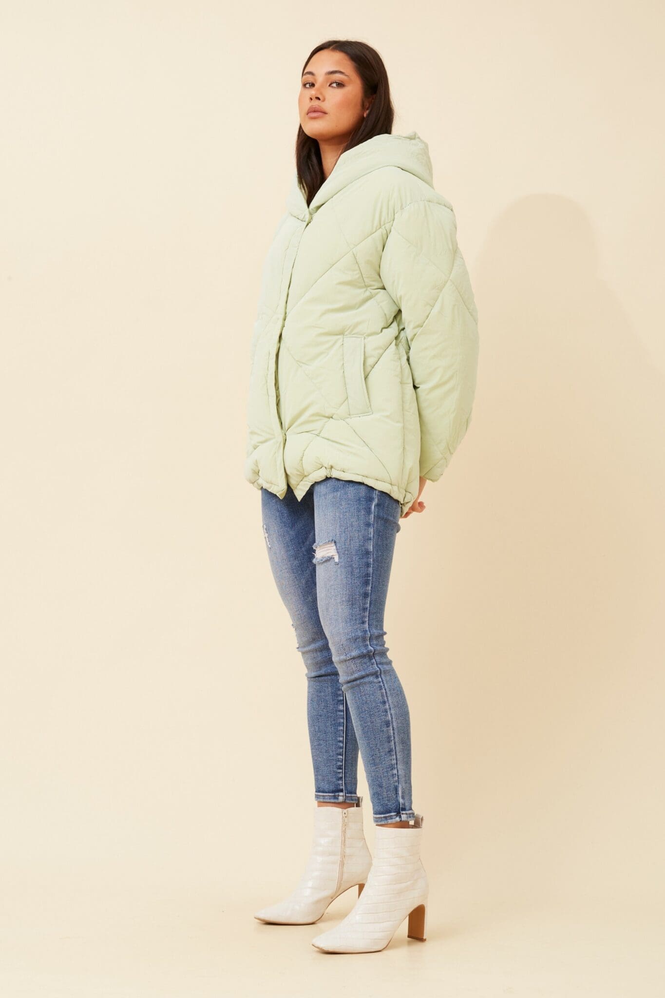 Vinelle Puffer Jacket - Mint - Image 4