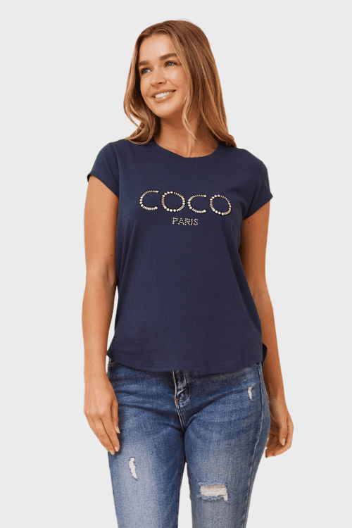 Coco Paris Tee – Navy