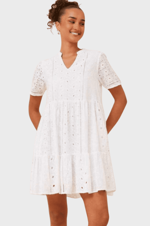 Sahana Lace Dress - White