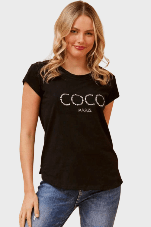 Coco Paris Tee – Black