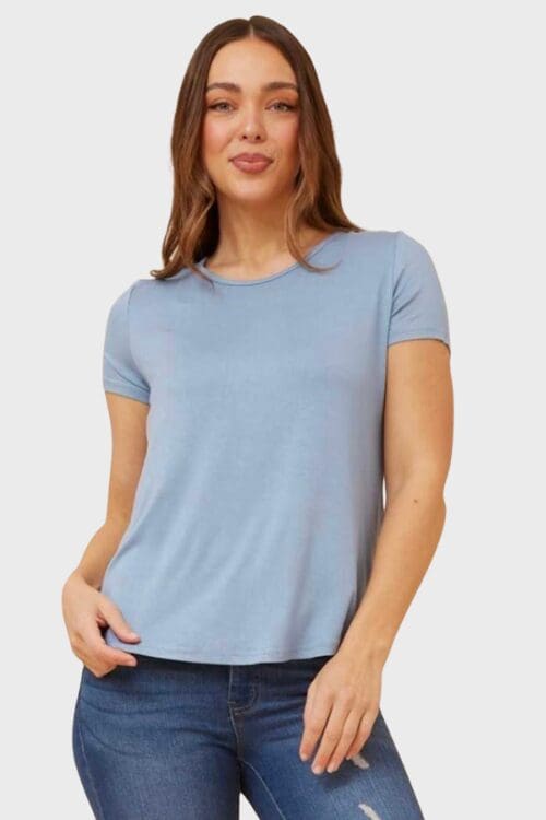 Bethany Basic Tee - Pale Blue