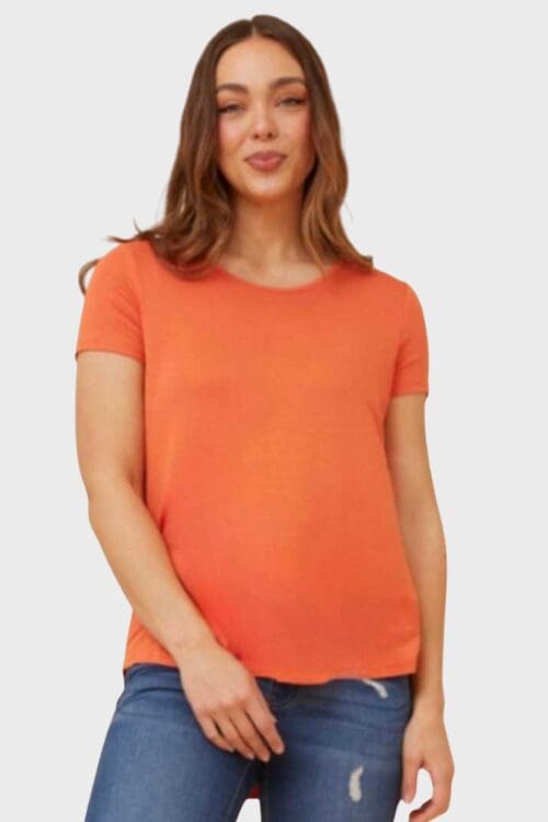 Bethany Basic Tee - Orange