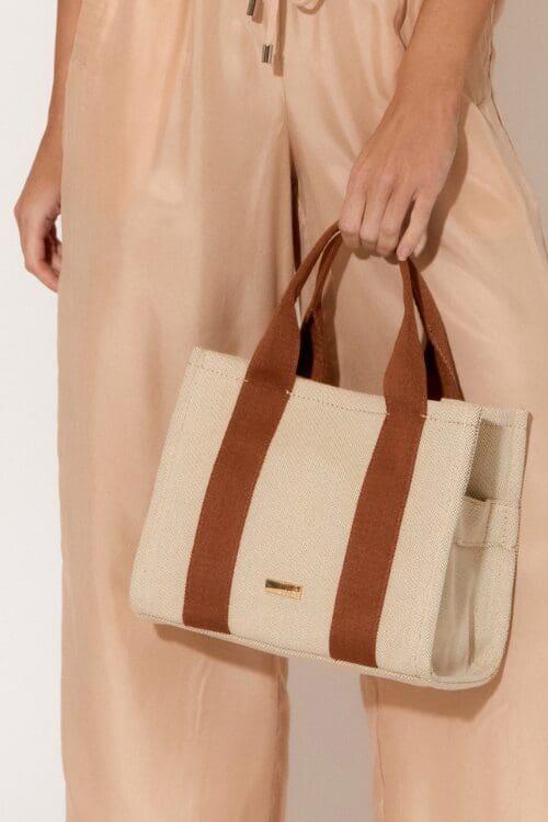 Erin Canvas Mini Tote - Natural