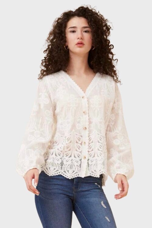 Evie Blouse - White