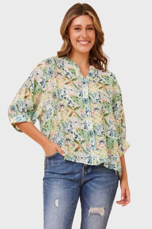 Aspen Top - Boho Green