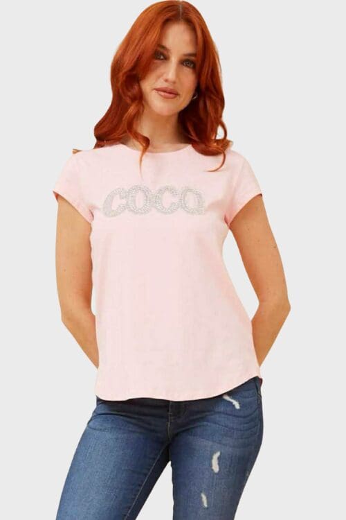 Coco Bold Tee - Blush