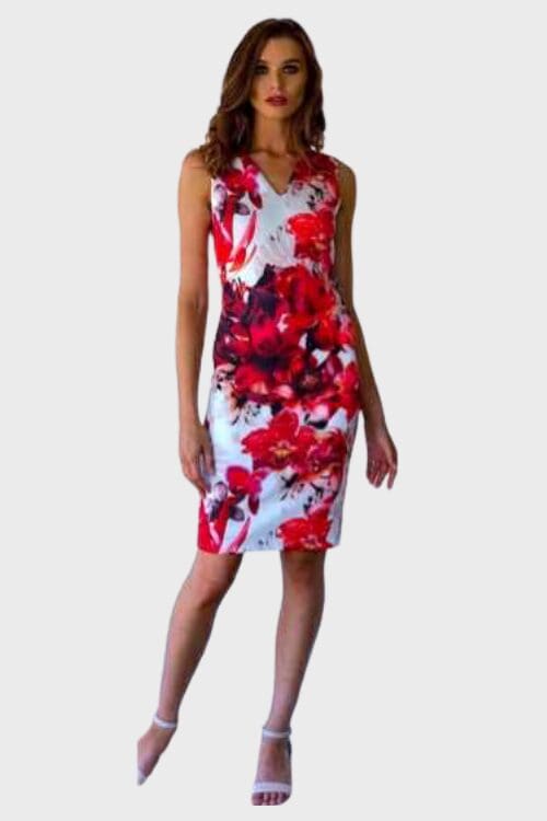 Clarise Midi - Red Floral