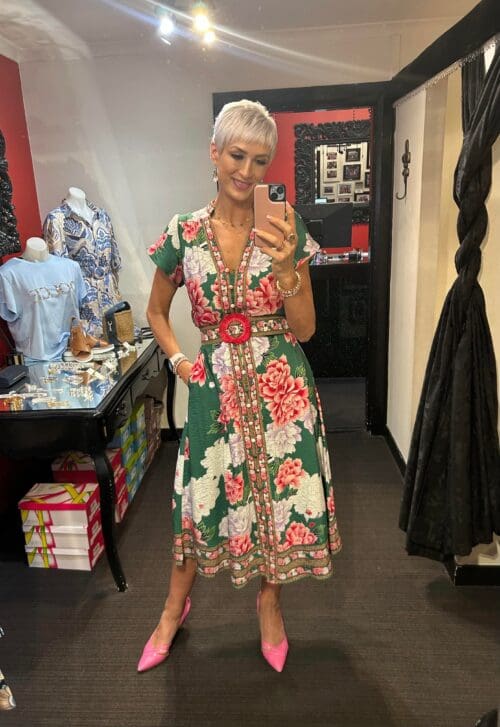 Delvina Maxi - Green Floral