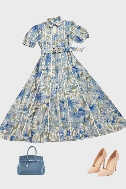 Janine Maxi - Blue Floral