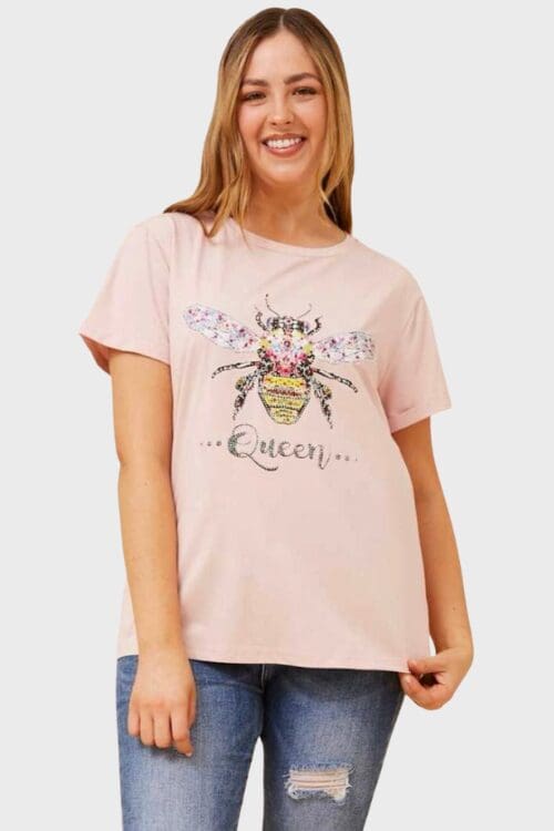 Queen Bee Tee - Blush