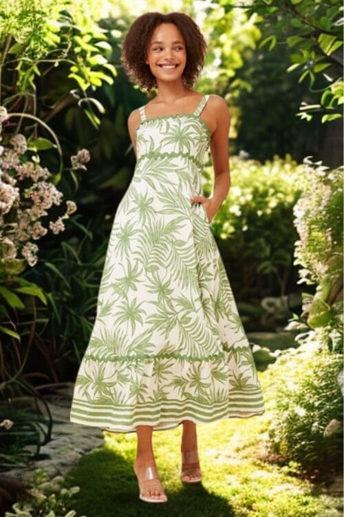 Makenna Maxi - Green Leaf