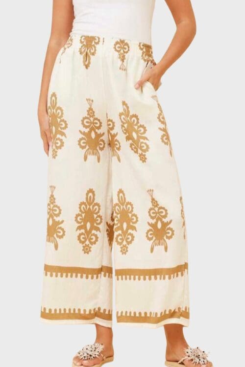 Priya Flare Pants - Beige