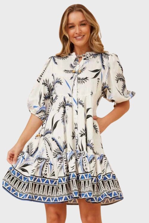 Narelle Mini - Black Palms