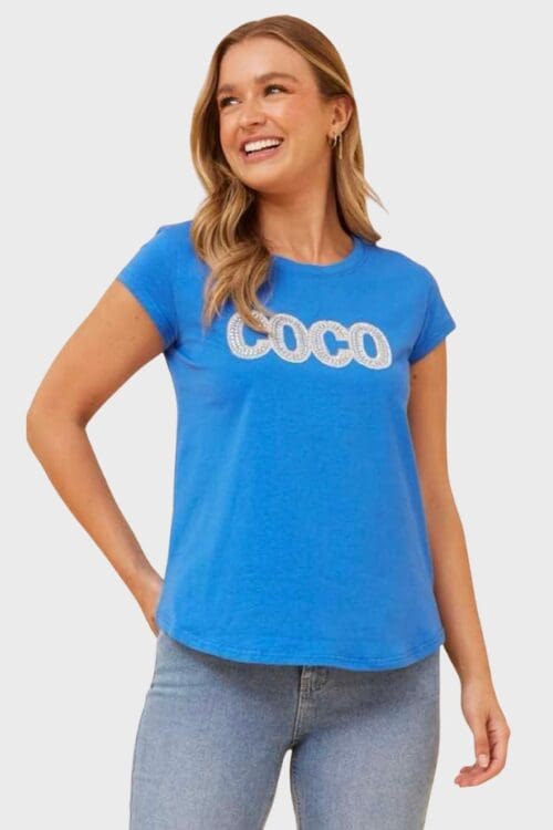Coco Bold Tee - Blue