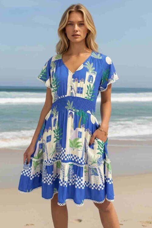 Palm Springs Shirred Mini