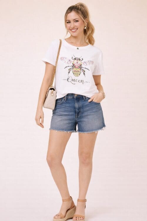 Queen Bee Tee - White