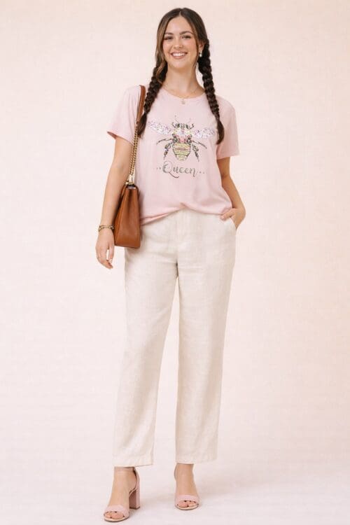 Queen Bee Tee - Blush