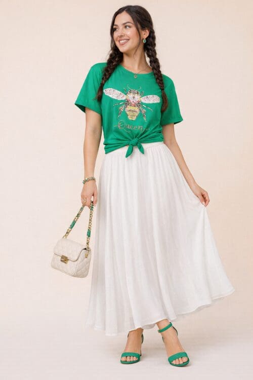 Queen Bee Tee - Jade Green