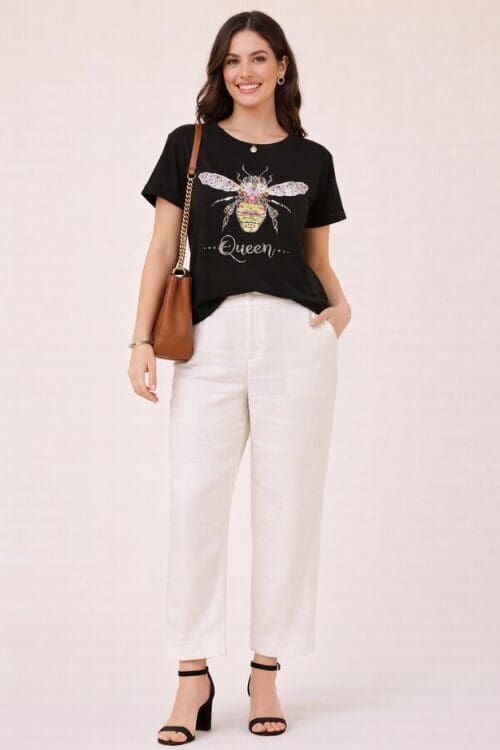 Queen Bee Tee - Black - Image 2