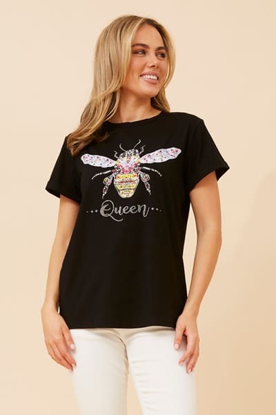 Queen Bee Tee - Black - Image 4