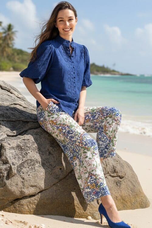 Margot Blouse - Navy