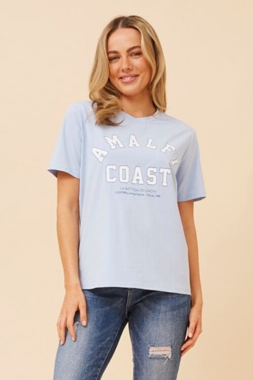 Amalfi Coast Tee - Baby Blue