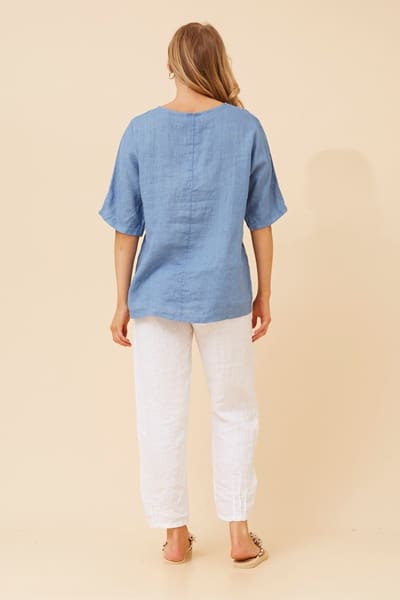 Carena Sunflower Blouse - Jean Blue - Image 4