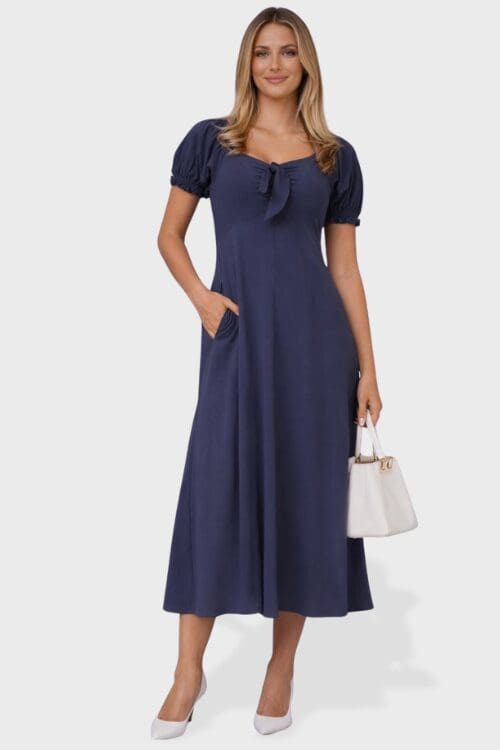 Gracie Tie Maxi - Navy - Image 2