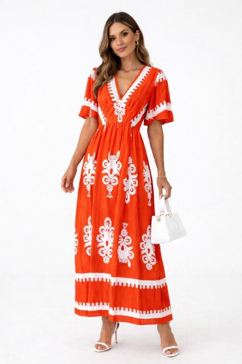 Priya Classic Maxi - Tangerine