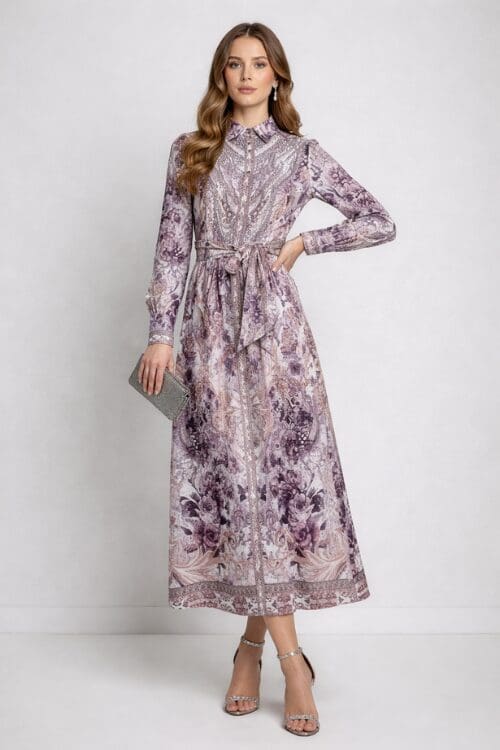 Rose Aura Collared Crystal Maxi