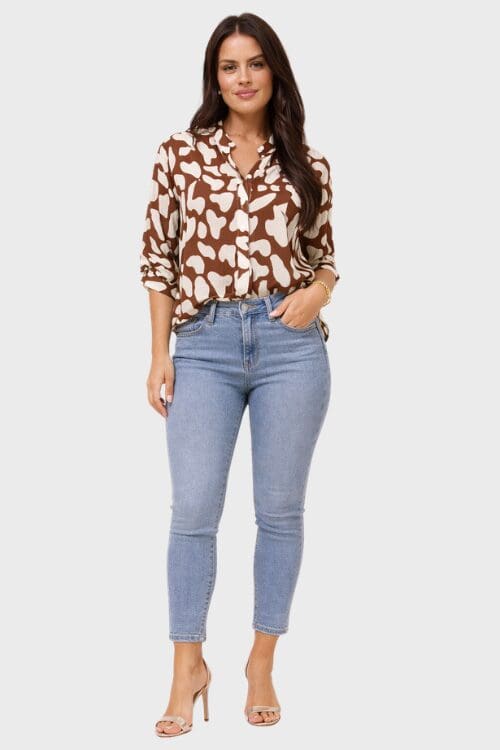 Arnett Blouse - Brown Cow