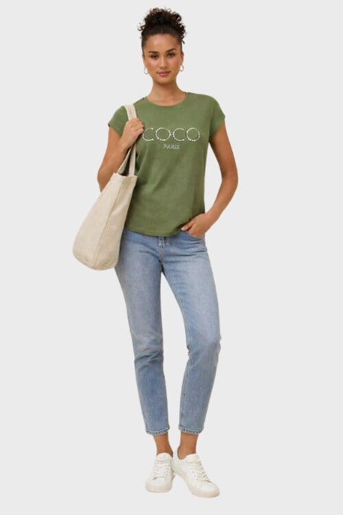 Coco Paris Tee – Khaki