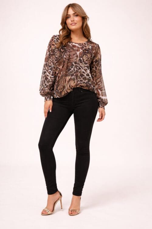 Aryna Blouse - Leopard