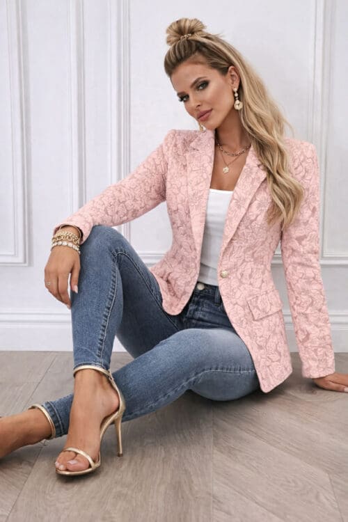 Rozelle Blazer - Blush