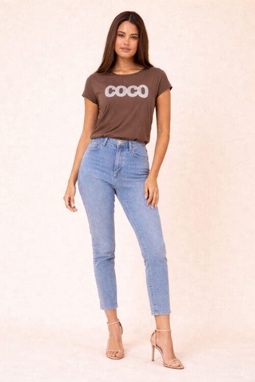 Coco Bold Tee - Chocolate
