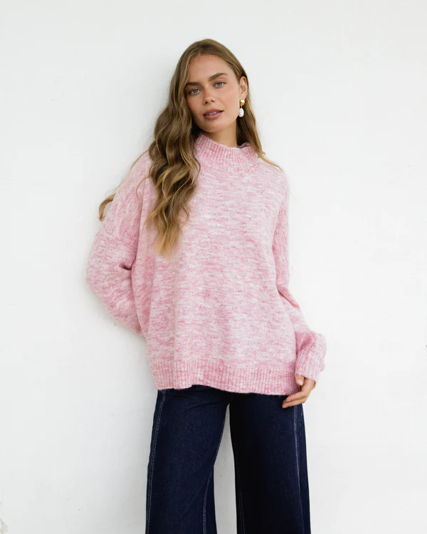 Mia Oversized Sweater - Pink - Image 5