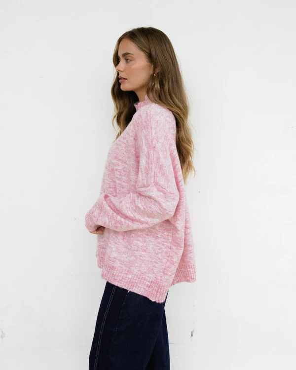 Mia Oversized Sweater - Pink - Image 6
