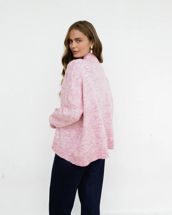Mia Oversized Sweater - Pink - Image 7