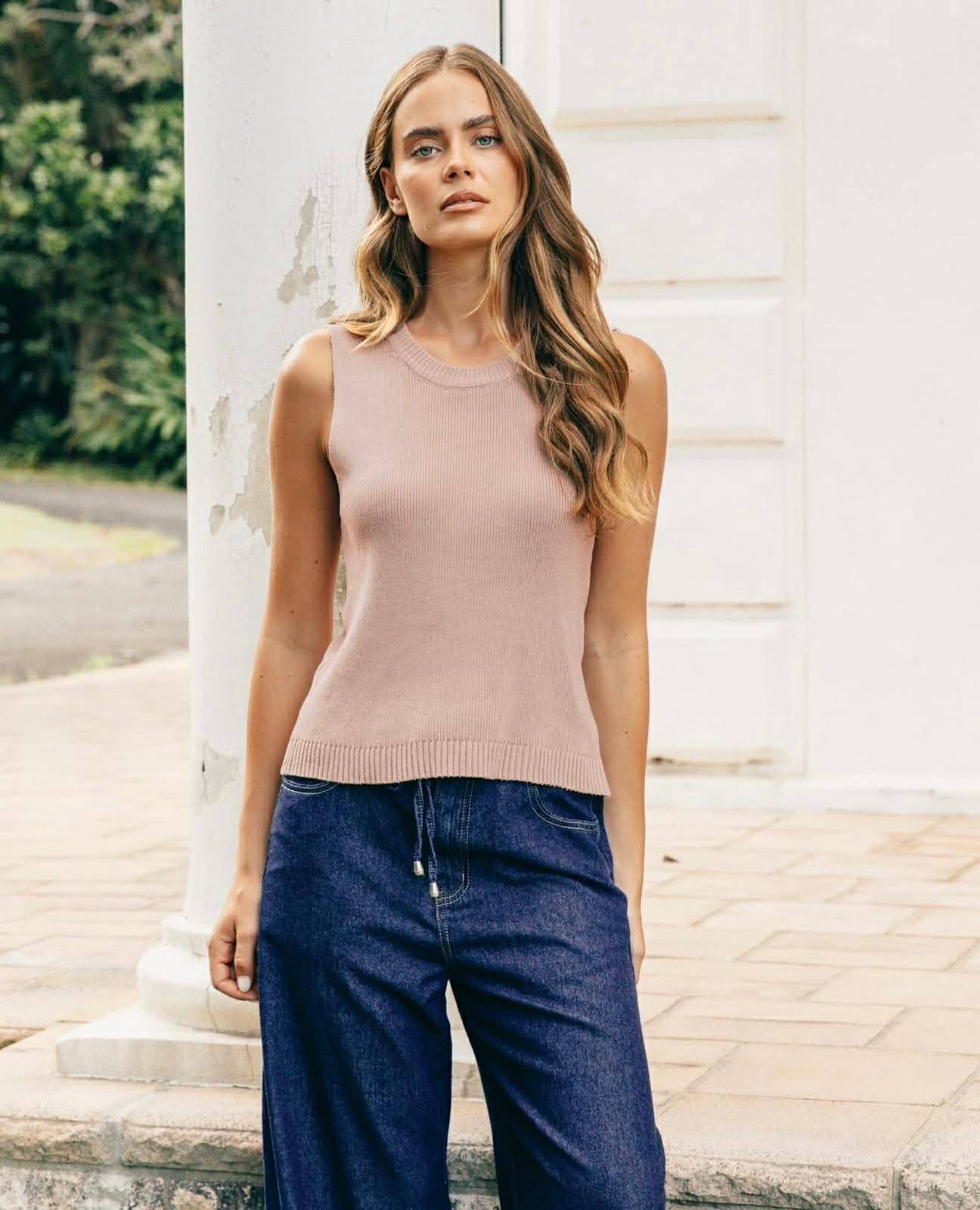 Lotti Knit Cami - Mocha - Image 2